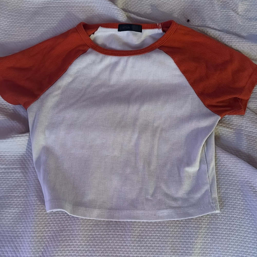 Red and White shirt. Size Medium. Brand Shein